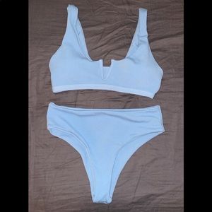 High Waisted Blue Bikini NWOT
